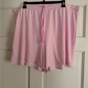 Laura Ashley Women's Pink Lounge Shorts - Soft Waffle Knit Sleepwear